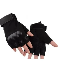 Guante Tácticos Outdoor dedos cortos Negro