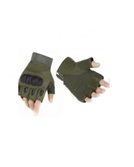 Guante Tácticos Outdoor dedos cortos Verde